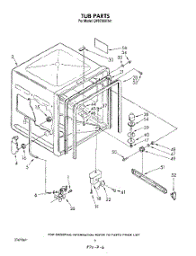 04 - Tub , Literature And Optional parts for Whirlpool Dishwasher DP8700XTN1 from AppliancePartsPros.com