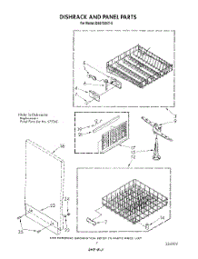 05 - Dishrack And Panel parts for Whirlpool Dishwasher DU8750XT0 from AppliancePartsPros.com