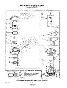 07 - Pump And Motor parts for Whirlpool Dishwasher DP8700XTN1 from AppliancePartsPros.com