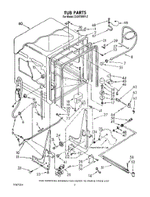 02 - Tub , Literature And Optional parts for Whirlpool Dishwasher DU9700XR2 from AppliancePartsPros.com