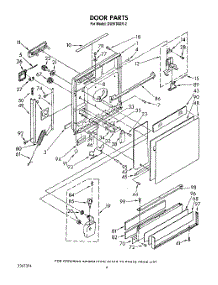03 - Door parts for Whirlpool Dishwasher DU9700XR2 from AppliancePartsPros.com