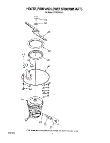 04 - Heater, Pump And Lower Spray Arm parts for Whirlpool Dishwasher DU9700XR2 from AppliancePartsPros.com