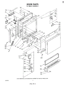 04 - Door parts for Whirlpool Dishwasher DU4003XL1 from AppliancePartsPros.com