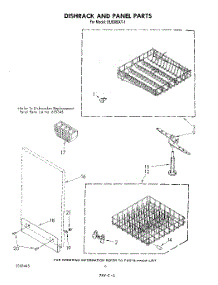 04 - Dishrack And Panel parts for Whirlpool Dishwasher DU8300XT1 from AppliancePartsPros.com