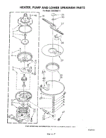 05 - Heater, Pump And Lower Spray Arm parts for Whirlpool Dishwasher DU8300XT1 from AppliancePartsPros.com