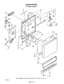 03 - Door parts for Whirlpool Dishwasher DU1099XT3 from AppliancePartsPros.com