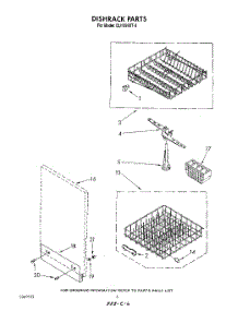 04 - Dishrack parts for Whirlpool Dishwasher DU1099XT3 from AppliancePartsPros.com