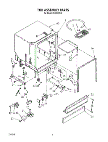 03 - Tub Assembly parts for Whirlpool Dishwasher DU4099XX0 from AppliancePartsPros.com