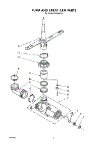 04 - Pump And Spray Arm Parts parts for Whirlpool Dishwasher DU4099XX0 from AppliancePartsPros.com