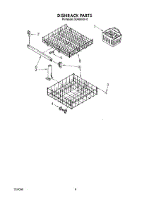 06 - Dishrack parts for Whirlpool Dishwasher DU4099XX0 from AppliancePartsPros.com