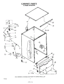 02 - Cabinet parts for Whirlpool Dishwasher SHF3801W0 from AppliancePartsPros.com