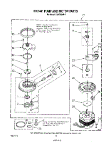 06 - Pump And Motor parts for Whirlpool Dishwasher DU9700XR3 from AppliancePartsPros.com