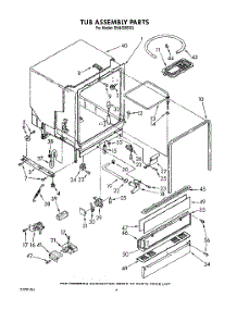 04 - Tub Assembly, Lit / Optional parts for Whirlpool Dishwasher DU8300XX3 from AppliancePartsPros.com