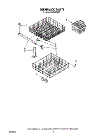 07 - Dishrack parts for Whirlpool Dishwasher DU8300XX3 from AppliancePartsPros.com