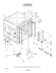 04 - Tub , Literature And Optional parts for Whirlpool Dishwasher DP8350XVN2 from AppliancePartsPros.com