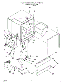 03 - Tub Assembly parts for Whirlpool Dishwasher 7DU912PFGQ0 from AppliancePartsPros.com