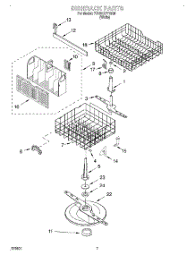 05 - Dishrack parts for Whirlpool Dishwasher 7DU912PFGQ0 from AppliancePartsPros.com