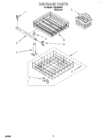06 - Dishrack parts for Whirlpool Dishwasher TUD2000W7 from AppliancePartsPros.com