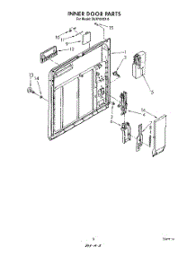 03 - Inner Door parts for Whirlpool Dishwasher DU8700XX0 from AppliancePartsPros.com
