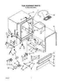 03 - Tub Assembly parts for Whirlpool Dishwasher DU5216XW0 from AppliancePartsPros.com