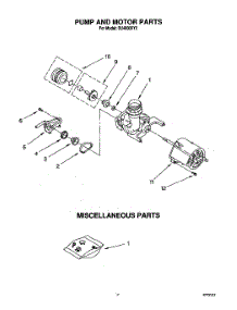 05 - Pump And Motor, Miscellaneous parts for Whirlpool Dishwasher DU4000XY0 from AppliancePartsPros.com