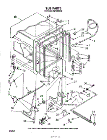 02 - Tub , Literature And Optional parts for Whirlpool Dishwasher DU7500XR0 from AppliancePartsPros.com