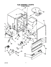 04 - Tub Assembly, Lit / Optional parts for Whirlpool Dishwasher DU8150XX1 from AppliancePartsPros.com