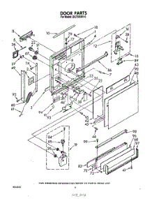 03 - Door parts for Whirlpool Dishwasher DU7500XR0 from AppliancePartsPros.com