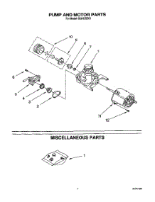 06 - Pump And Motor, Miscellaneous parts for Whirlpool Dishwasher DU8150XX1 from AppliancePartsPros.com