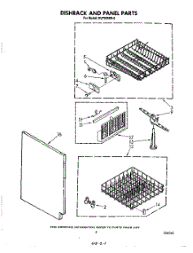 05 - Dishrack And Panel parts for Whirlpool Dishwasher DU7500XR0 from AppliancePartsPros.com