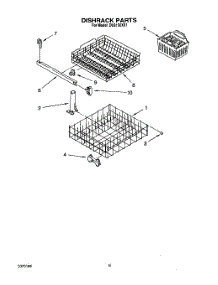 07 - Dishrack parts for Whirlpool Dishwasher DU8150XX1 from AppliancePartsPros.com