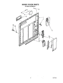 02 - Inner Door parts for Whirlpool Dishwasher DU5000XW1 from AppliancePartsPros.com