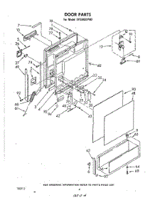 03 - Door parts for Whirlpool Dishwasher DP3840XPN0 from AppliancePartsPros.com