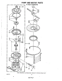 05 - Pump And Motor parts for Whirlpool Dishwasher DP3840XPN0 from AppliancePartsPros.com