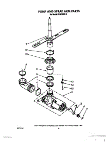 05 - Pump And Spray Arm parts for Whirlpool Dishwasher DU8016XX0 from AppliancePartsPros.com