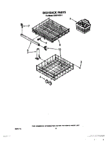 07 - Dishrack parts for Whirlpool Dishwasher DU8016XX0 from AppliancePartsPros.com