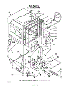 02 - Tub , Literature And Optional parts for Whirlpool Dishwasher DU5040XP0 from AppliancePartsPros.com