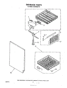 04 - Dishrack parts for Whirlpool Dishwasher DU5040XP0 from AppliancePartsPros.com