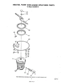 05 - Heater, Pump And Lower Sprayarm parts for Whirlpool Dishwasher DU5040XP0 from AppliancePartsPros.com