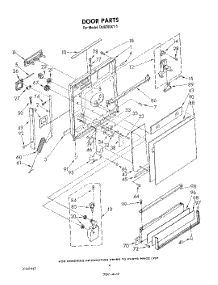 03 - Door parts for Whirlpool Dishwasher DU8700XT1 from AppliancePartsPros.com