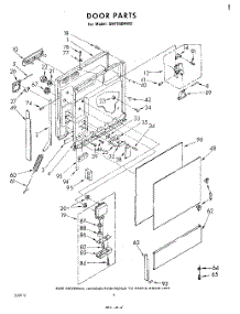 03 - Door parts for Whirlpool Dishwasher SHF5504W0 from AppliancePartsPros.com