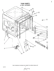 04 - Tub , Literature And Optional parts for Whirlpool Dishwasher SHF5504W0 from AppliancePartsPros.com