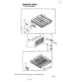 05 - Dishrack parts for Whirlpool Dishwasher SHF5504W0 from AppliancePartsPros.com