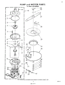 06 - Pump And Motor parts for Whirlpool Dishwasher SHF5504W0 from AppliancePartsPros.com