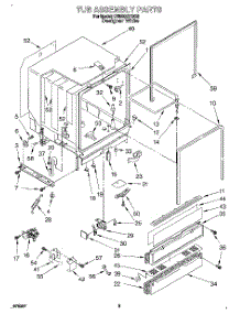 03 - Tub Assembly parts for Whirlpool Dishwasher DU980QPDQ2 from AppliancePartsPros.com