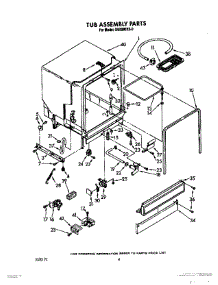 04 - Tub Assembly parts for Whirlpool Dishwasher DU8000XX0 from AppliancePartsPros.com