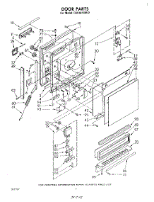 04 - Door parts for Whirlpool Dishwasher DU5504XM0 from AppliancePartsPros.com