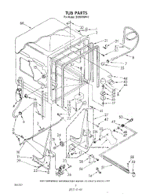 02 - Tub , Literature And Optional parts for Whirlpool Dishwasher DU9000XR0 from AppliancePartsPros.com