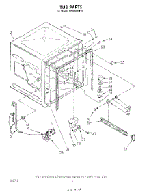 04 - Tub, Literature And Optional parts for Whirlpool Dishwasher DP4800XMW0 from AppliancePartsPros.com