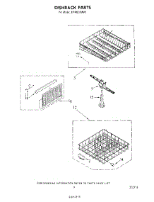 06 - Dishrack parts for Whirlpool Dishwasher DP4800XMW0 from AppliancePartsPros.com